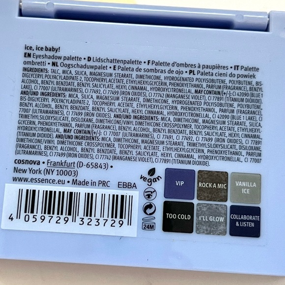 🏷️ Essence “ice ice baby!” eye shadow palette gray silver metallic matte blue - Picture 7 of 12